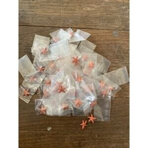48 pieces orange Starfish Buttons DIY small cute shirts dress